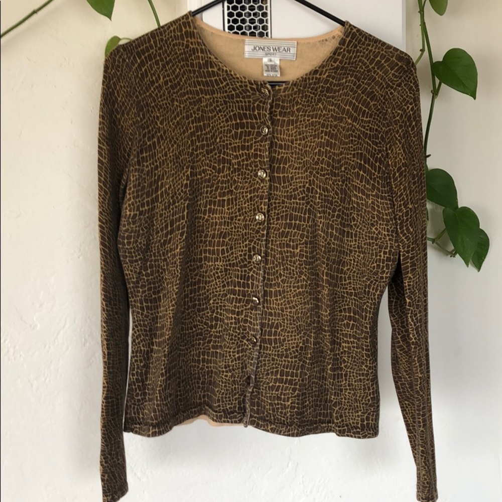 Jones Wear Sport animal print cardigan